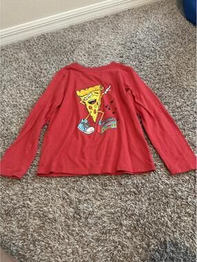 Cat & Jack Boys Long Sleeve Red Graphic Tee M 8/10